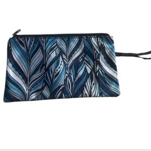Blue Leaf Pattern make up bag